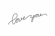 Valentines day. Сontinuous line., a Decorative Illustration by Anastasiia_Dzhioeva (Thumbnail 2 of 6)