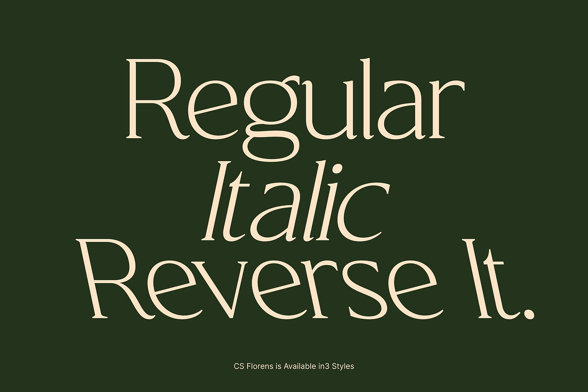CS Florens – Elegant Serif Font, a Serif Font by Craft Supply Co. (Photo 3 of 8)