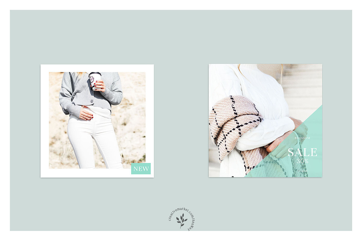 Instagram / Fashion Social Pack, a Social Media Template by Blossom (Photo 3 of 6)