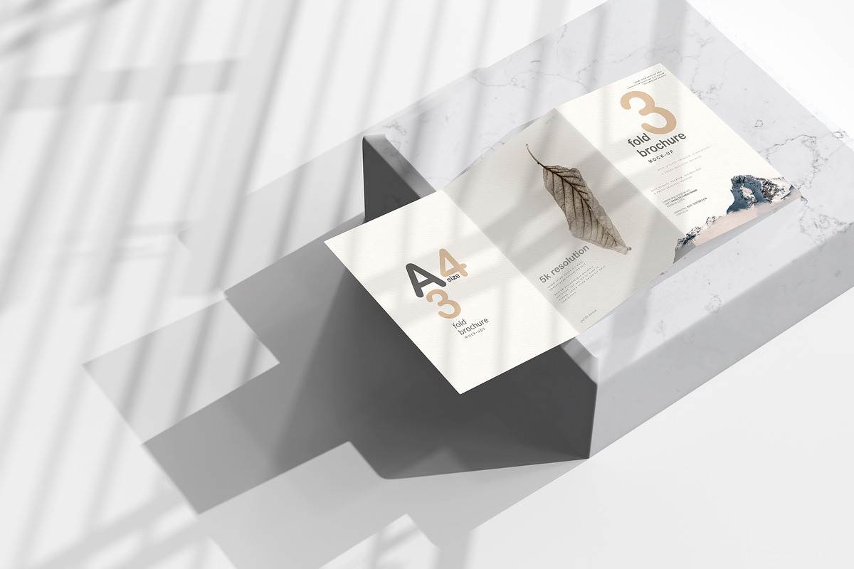 A4 Size Tri-Fold Brochure Mockup, a Print Template by pmvch (Photo 19 of 20)