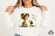 Best Friends Forever Girl and Dog, an Animal Illustration by Craft Nest (Thumbnail 2 of 3)