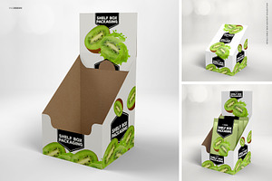 Retail Shelf Box 16 Packaging Mockup