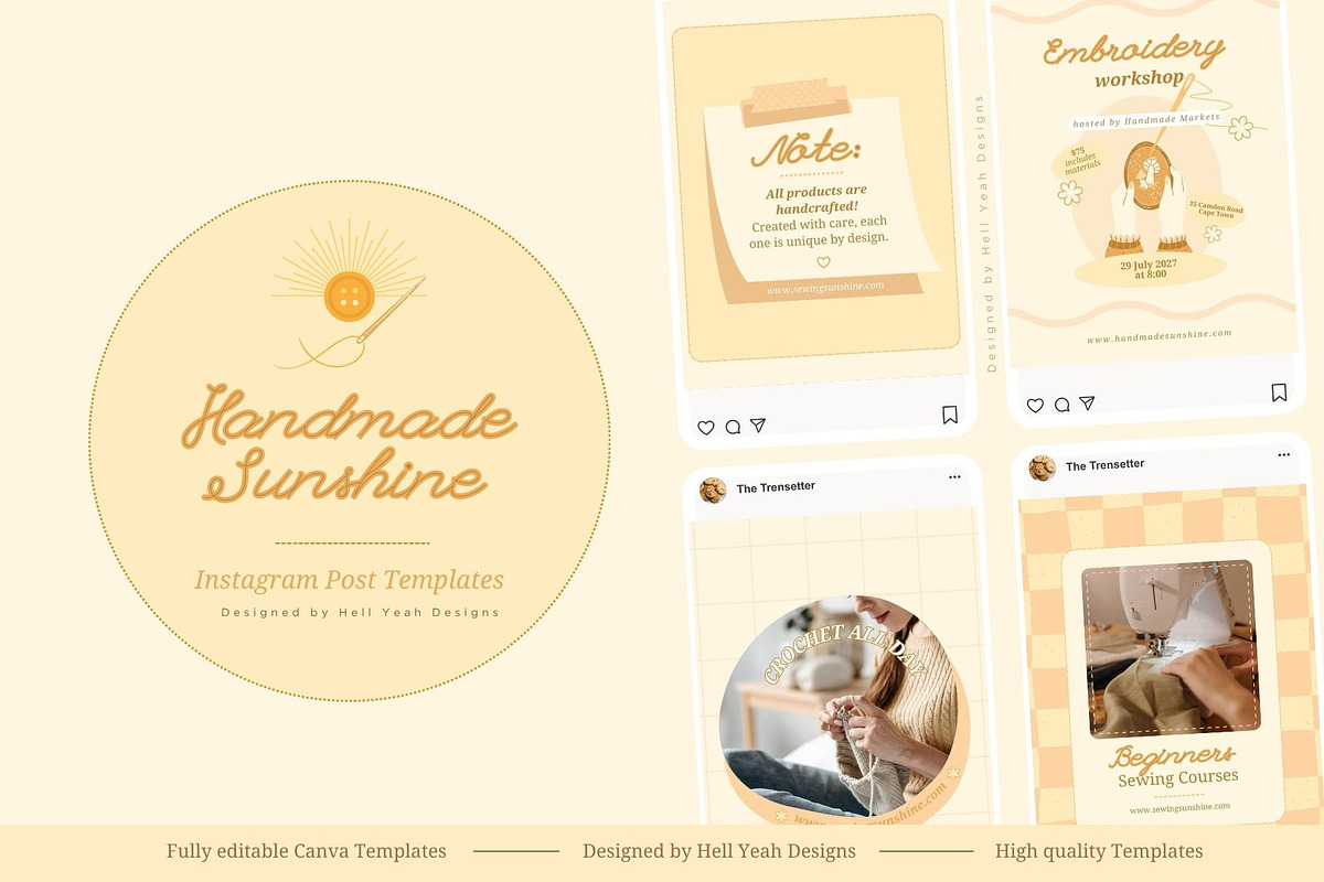 Handmade Biz Instagram Post Template, a Social Media Template by Hell Yeah Designs (Photo 10 of 10)