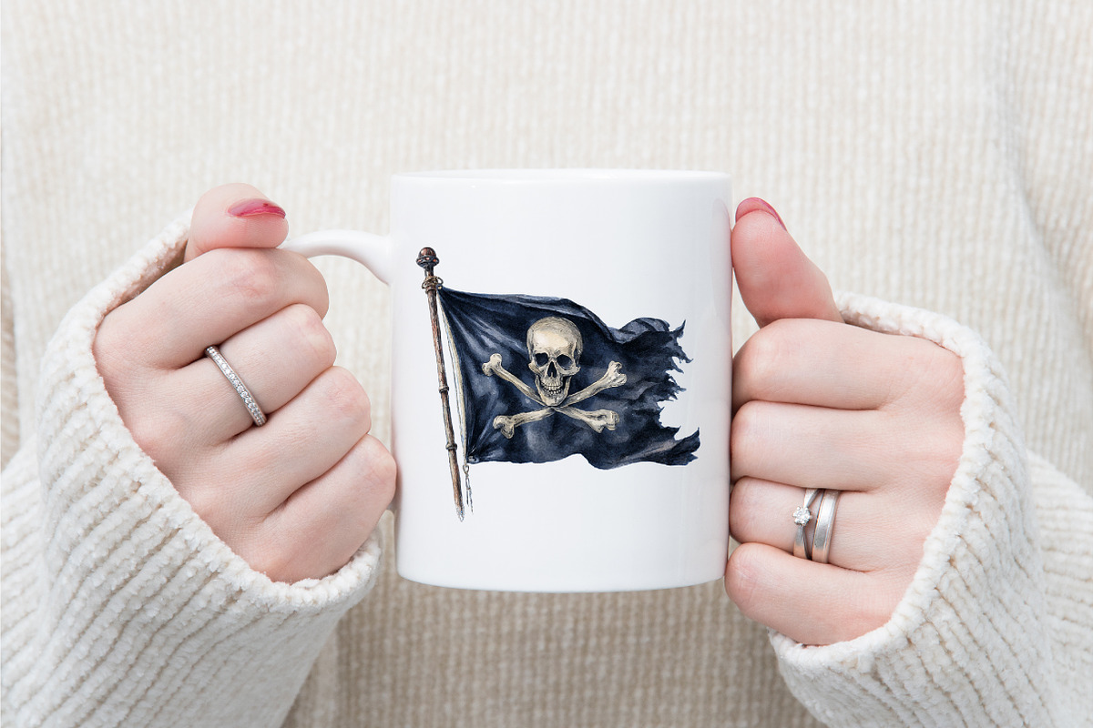 Pirate Clipart - Watercolor, a Graphic by designcity5 (Photo 5 of 5)