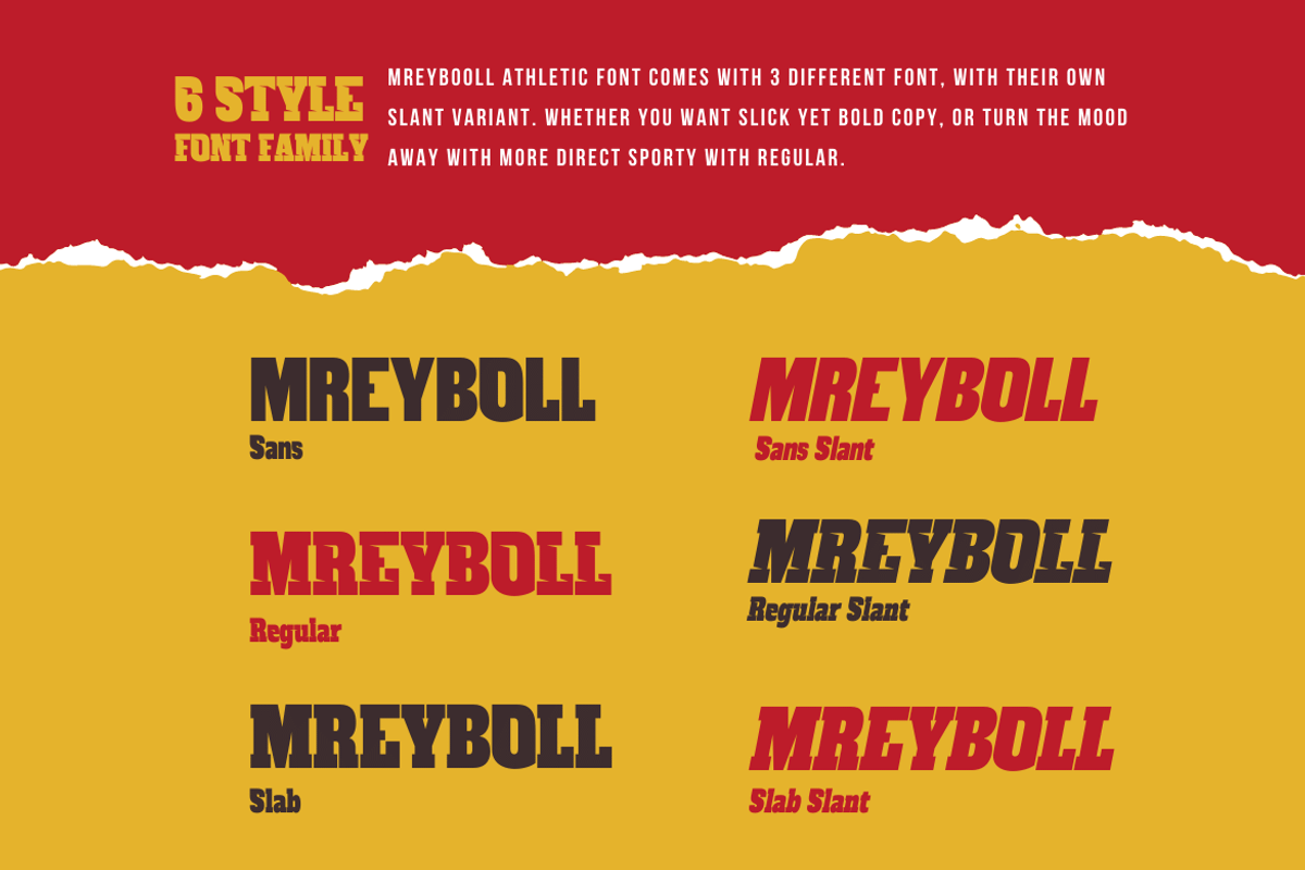 MREYBOLL | Athletic Font, a Font by twinstd (Photo 6 of 16)