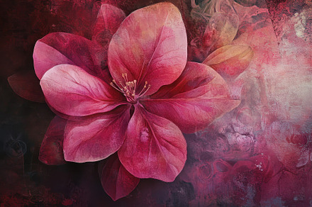 Vibrant pink apple flower showcasing, a Photo by Iftikhar Alam