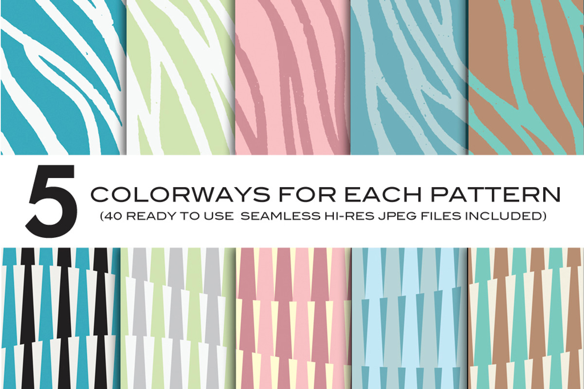 ABSTRACT WAVY STRIPE PATTERNS, a Pattern Graphic by Electric Treehaus (Photo 2 of 4)