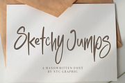 Sketchy Jumps - Handwritten Font, a Script Font by NTC Graphic (Thumbnail 1 of 8)