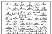 Mountain Landscape Vector Set, a Texture Illustration by CarWrap design (Thumbnail 1 of 3)