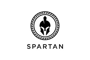 Spartan Warrior Helmet Logo, a Branding & Logo Template by Buqancreative