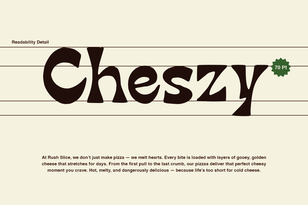 Ronale - Retro Food Font, a Serif Font by Pandeka Studio (Photo 3 of 9)