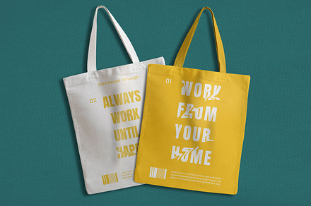 MF Dual Canvas Totebag Minimalist