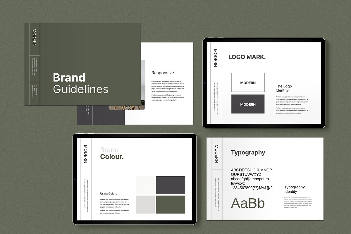 Modern Brand Guidelines, a Marketing Template by evgenystudio (Photo 2 of 10)