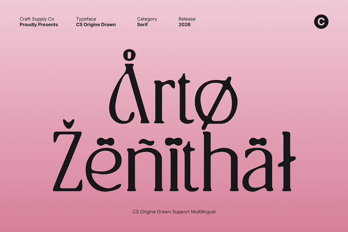 CS Origine Drawn, a Serif Font by Craft Supply Co. (Photo 5 of 8)
