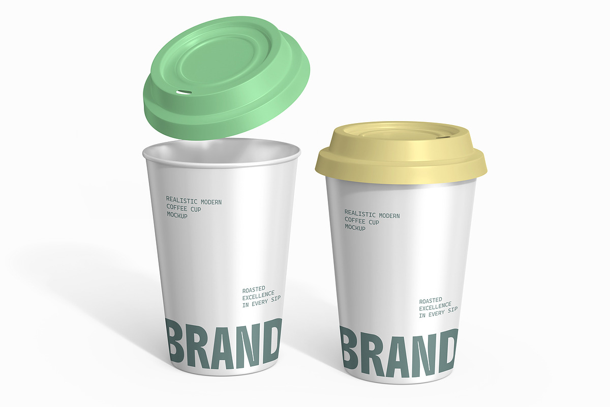 Takeaway Paper Coffee Cup Mockup PSD, a Product Mockup by graphypix (Photo 1 of 4)
