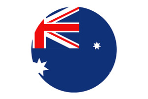 Australian flag in the shape of a ci, an Illustration by Mark1987