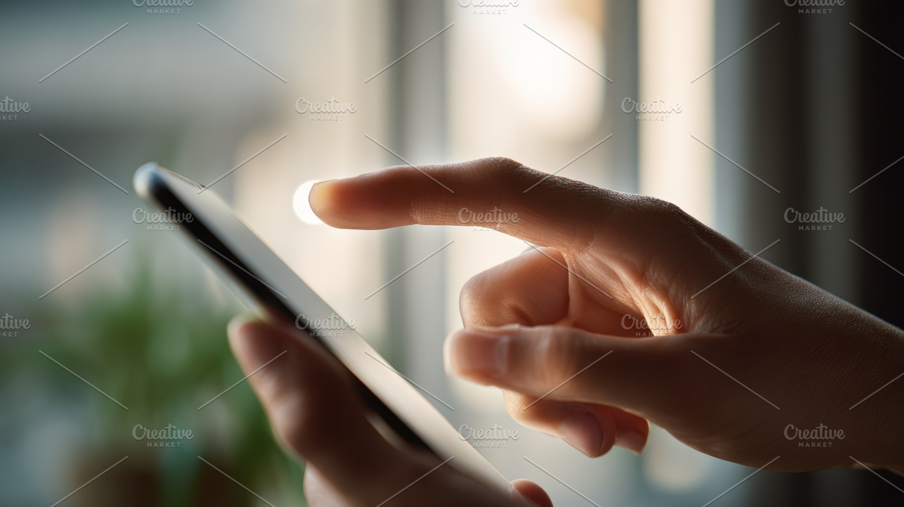 Using a smartphone in a bright room, a Photo by Beautiful things