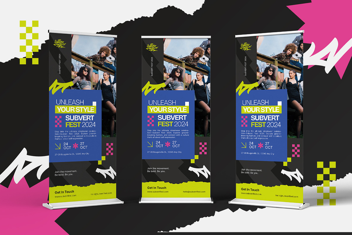 Subvert Fest - Roll Up Banner, a Print Template by StreaksideStd (Photo 2 of 3)