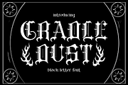 Cradle Dust Black Letter Font, a Font by PutraCetol Studio (Thumbnail 1 of 5)