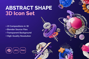 Abstract Shapes 3d Icons, an Object 3D Model by 35lab