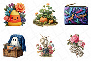 Groovy Halloween Sewing Clipart PNG, an Illustration by DreamPrint404 (Thumbnail 5 of 5)