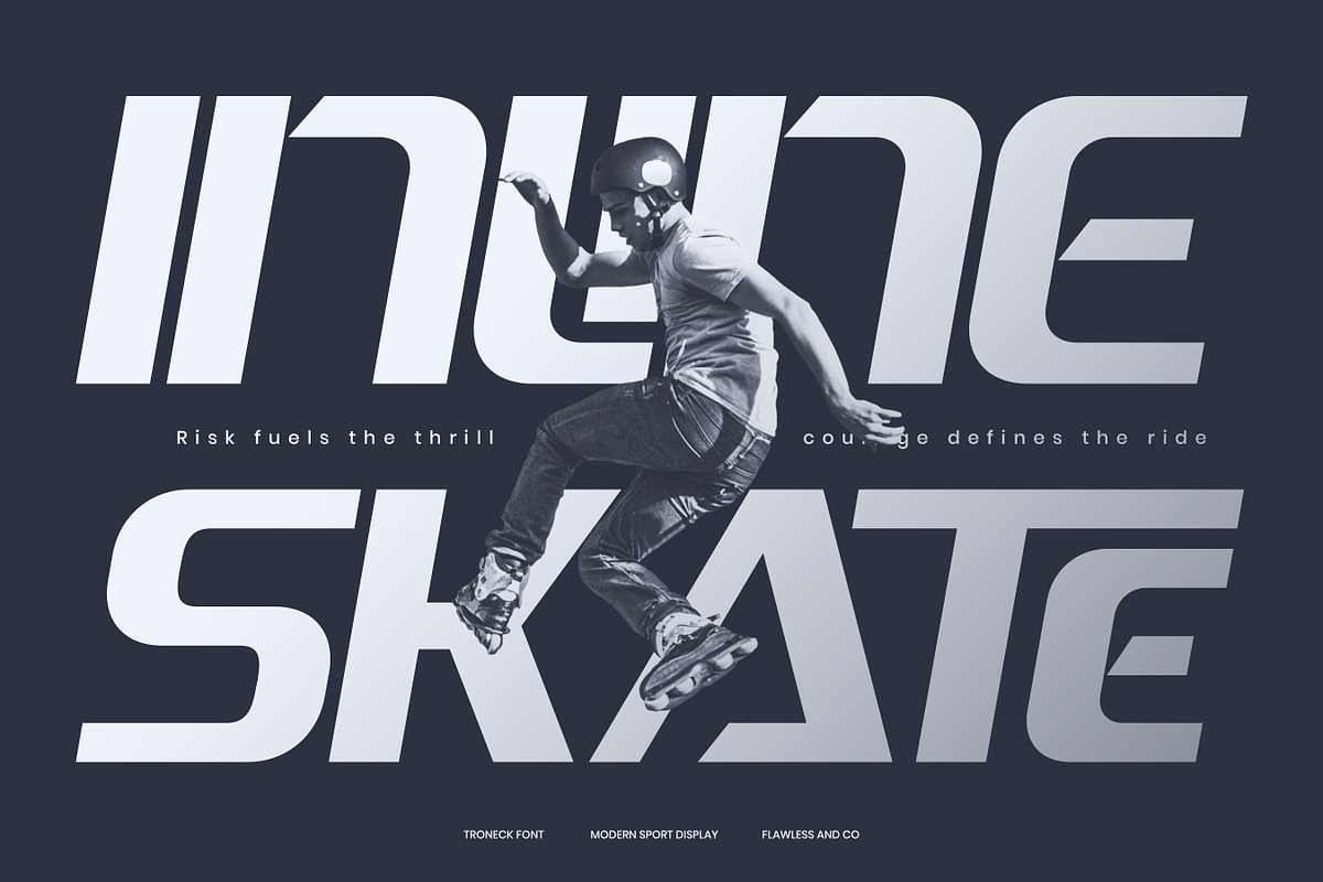Troneck - Sport Display Font, a Font by Flawless And Co (Photo 4 of 10)