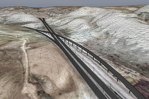 Mountain Terrain With Highway