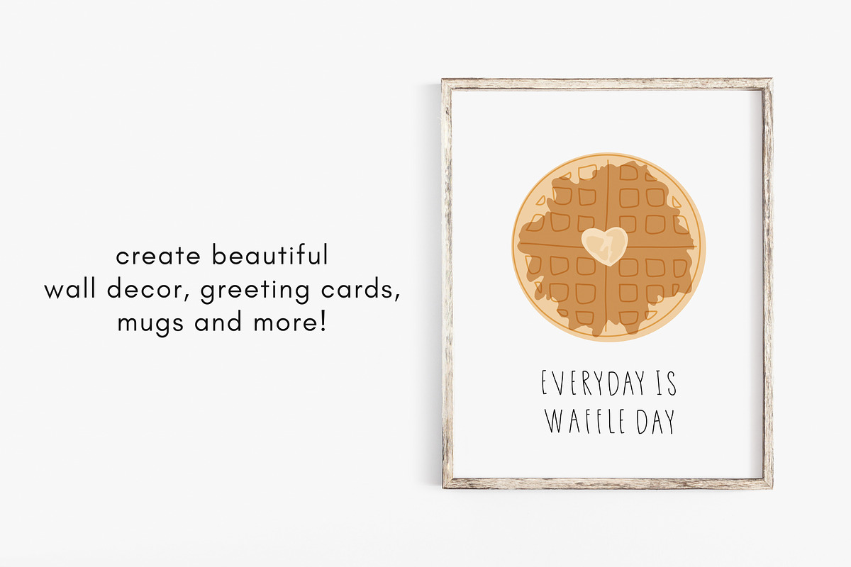 Waffle clipart illustration, a Food Illustration by Allyson Johnson (Photo 2 of 3)