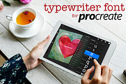 Procreate Typewriter Font lowercase, a Brush Add-On by Nancy Ingersoll (Thumbnail 1 of 5)