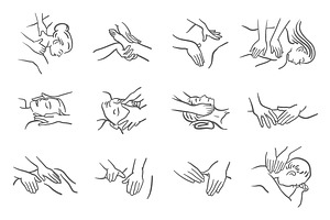 Massage icon vector illustration.