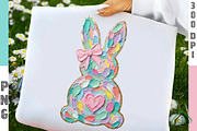 Brushstroke Happy Easter Bunny Png, an Illustration by Craft Nest (Thumbnail 1 of 6)