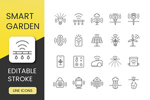 Smart Garden Icon Set, an Icon by Grand Design