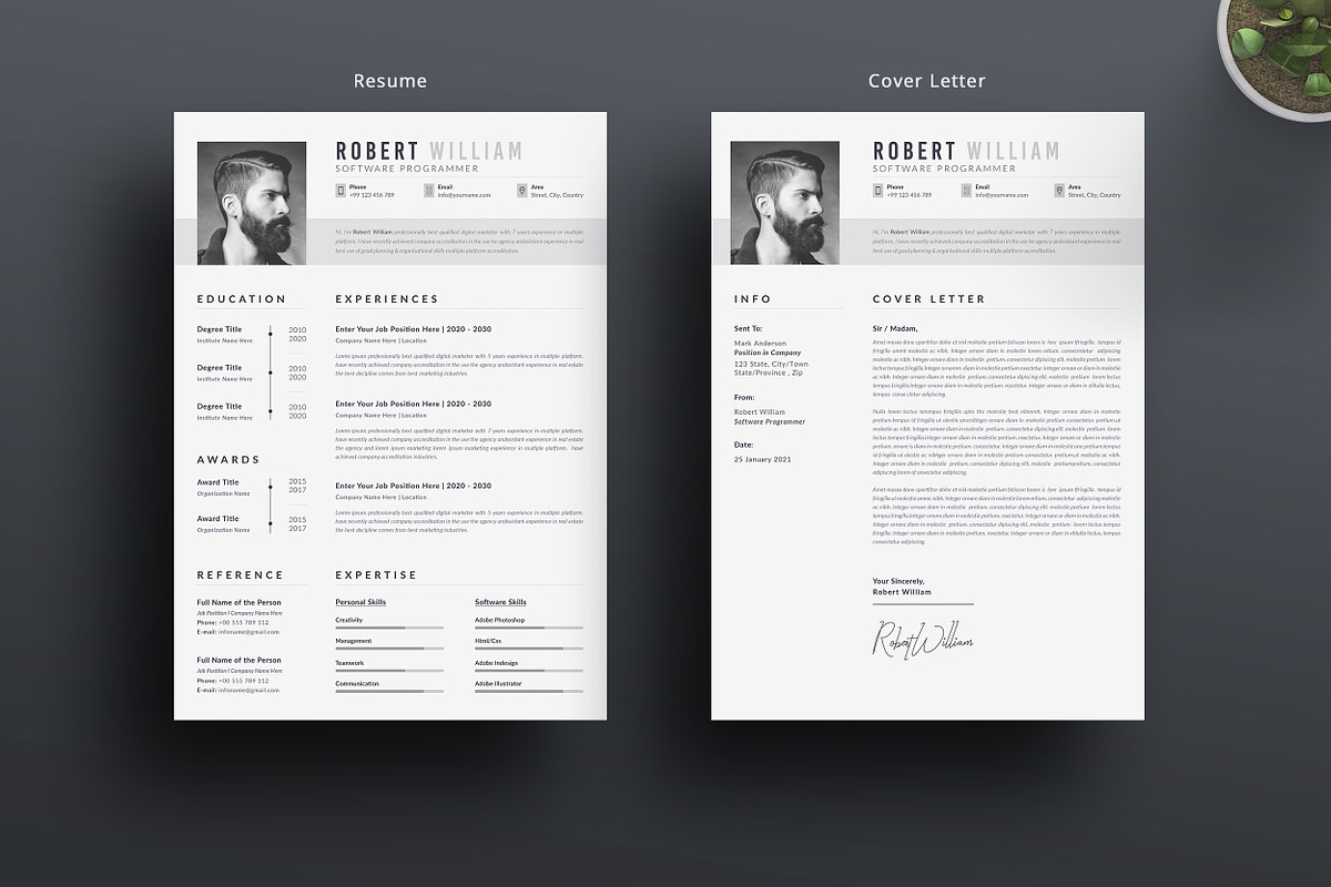 Professional Resume/CV Word, a Resume Template by ResumeDevisers (Photo 4 of 4)