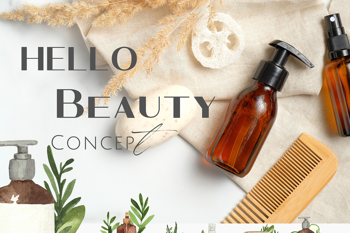 HELLO BEAUTY  cosmetic set, an Object Illustration by Julia Bogdan (Photo 2 of 8)