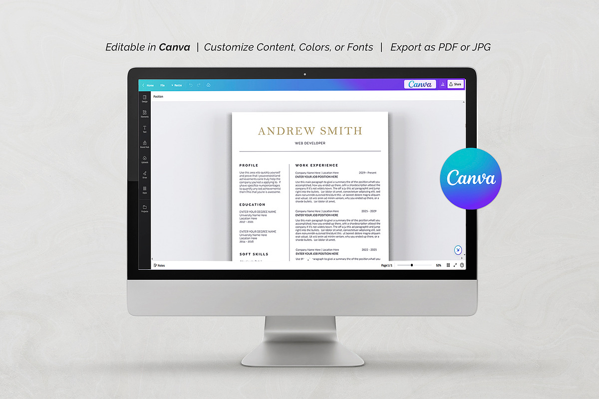 Canva Resume Template preview 7