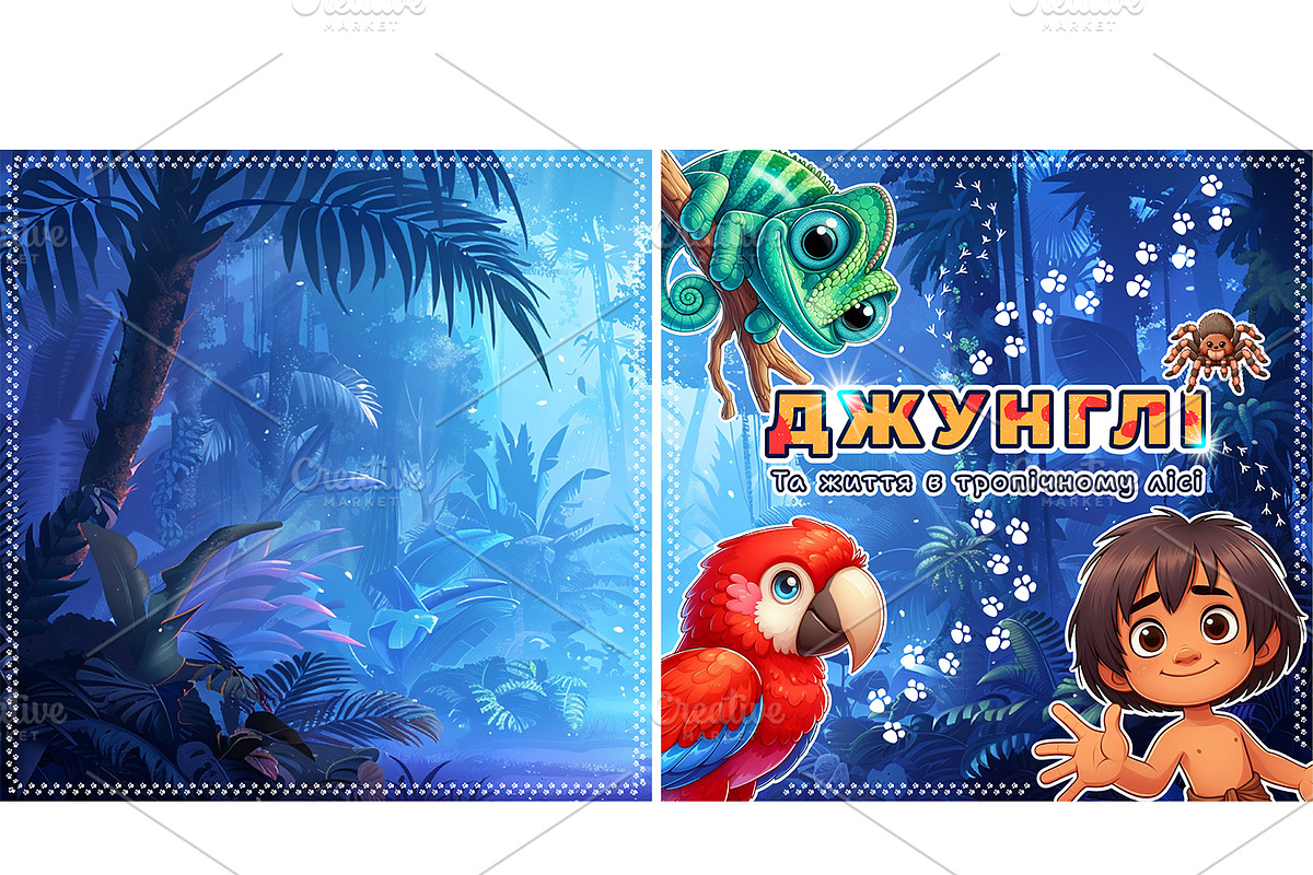Velcro game. Digital album Jungle, a Brochure Template by MYAFKA (Photo 7 of 11)