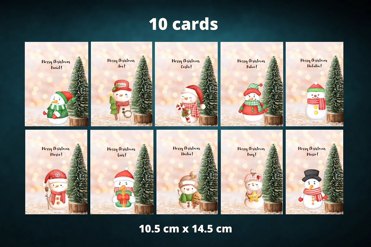 Christmas Card Templates Canva Set, a Card Template by Ellis Art (Photo 3 of 5)