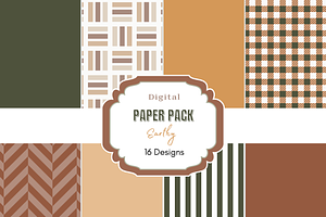 Earthy Tone Boho Digital Paper