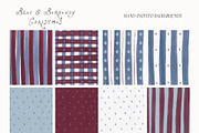 Hand-Painted Blue Burgundy Christmas, an Object Graphic by Lana Elanor (Thumbnail 21 of 24)