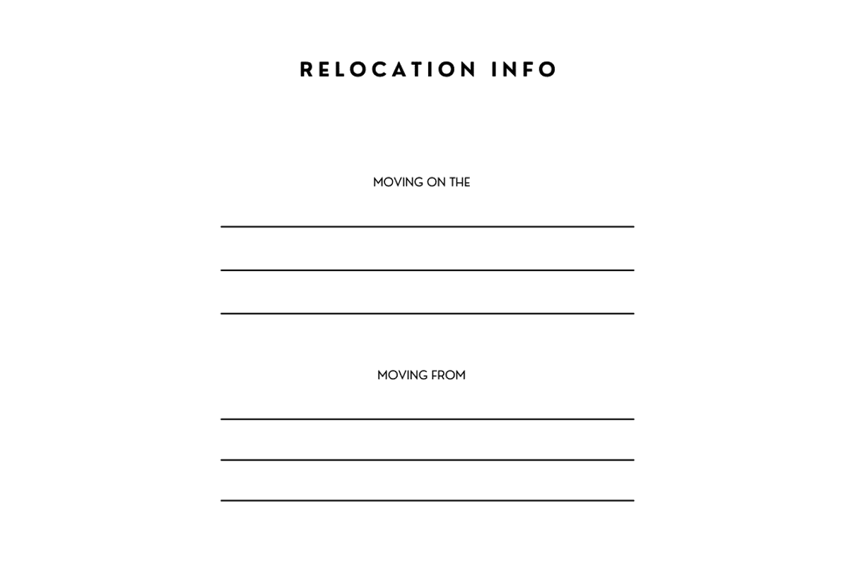 Relocation Planner, a Print Template by Brand Your Biz Co. (Photo 5 of 10)