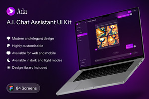 Ada - A.I Chat Assistant UI Kit
