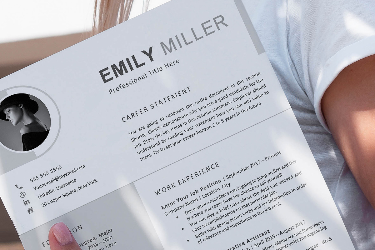 Modern Resume Template, a Resume Template by VictoriousVita (Photo 8 of 8)