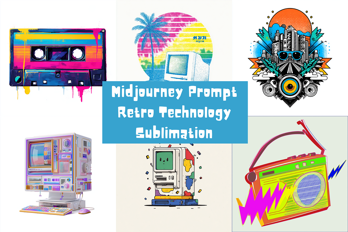 Prompt Retro Technology Sublimation, a Decorative Illustration by Creative design (Photo 1 of 7)