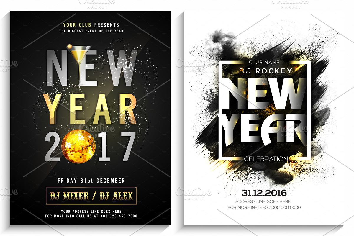 New Year Party Flyers Bundle - Vol 1, a Flyer Template by Allies Interactive (Photo 5 of 7)