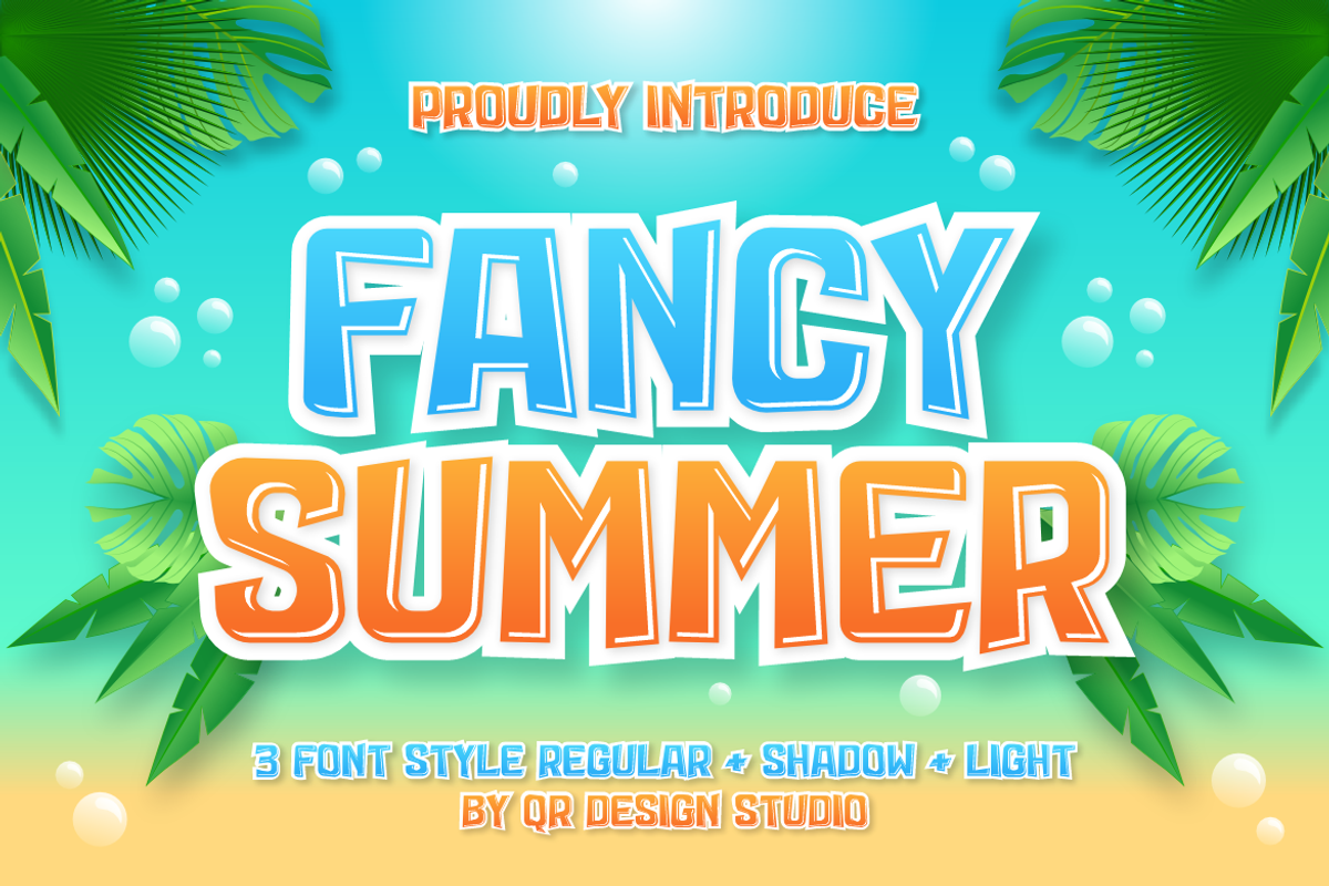 Fancy Summer Font, a Handwritten Font by QR Design Studio (Photo 1 of 9)