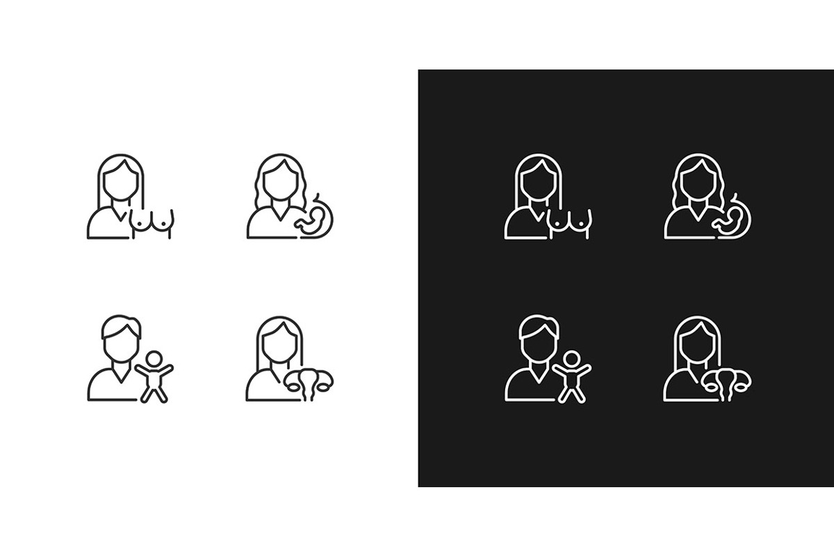 Mother and child health, an Outline Icon by IMG Visuals