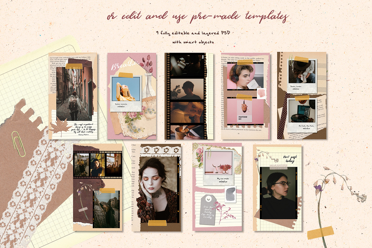 Vintage Instagram Stories, a Social Media Template by Scarlet Heath Art (Photo 4 of 7)