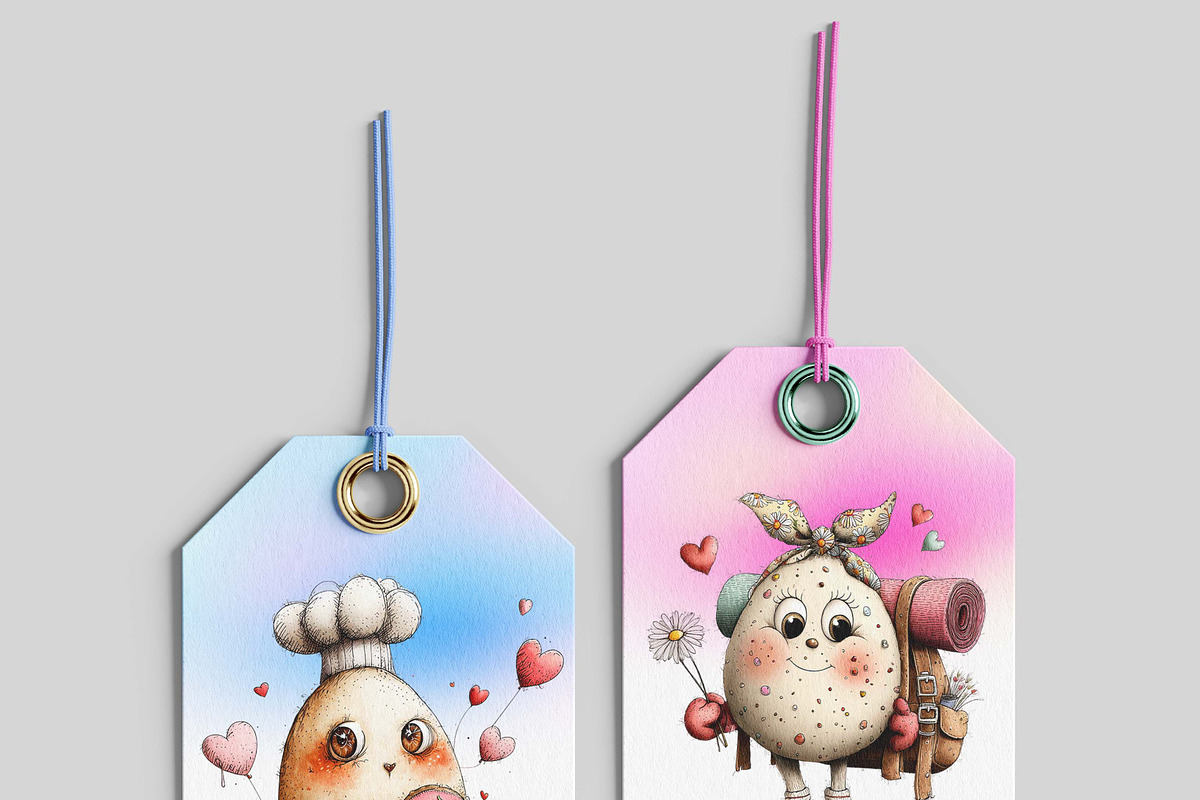 Funny Easter Eggs Clipart Whimsical, an Illustration by one-touch (Photo 4 of 18)