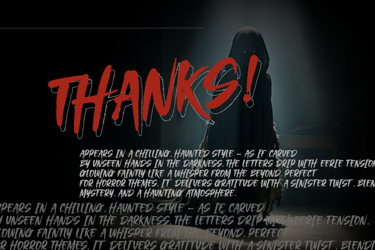 Ghost Sting – Brush Display Font, a Font by Bayuktx (Photo 6 of 10)