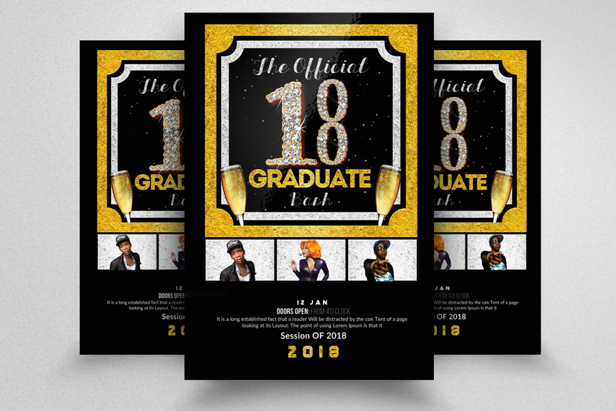Graduation Party Flyer Template, a Flyer Template by Design Up (Photo 1 of 2)